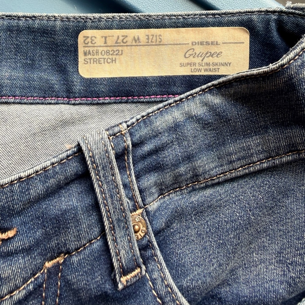 Diesel Grupee Super Slim-Skinny Low Waist Stretch 0822J Women’s Jeans W27/L32